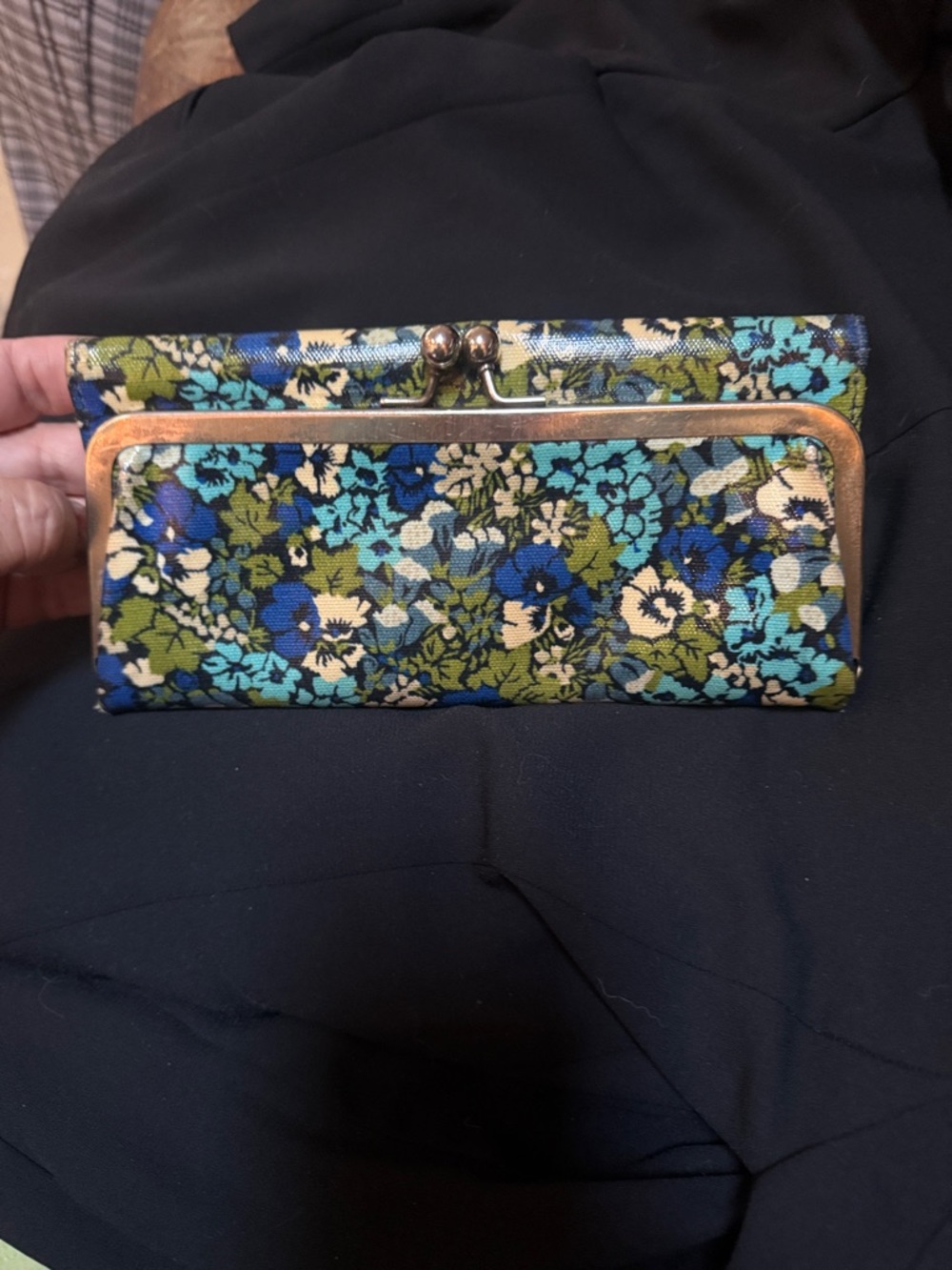 Liberty of London for Target Floral Kiss-Lock Wallet in Blue, Green & Cream